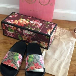 💯Authentic NWT GUCCI Blooms Womens Floral Slides